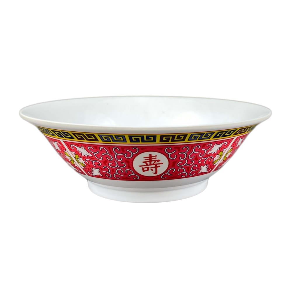 Thunder Group 5008TR 35 oz Round Longevity Special Bowl - Melamine, Red/White