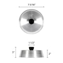 Thunder Group ALBC007 7" Grill Basting Cover w/ Bakelite Knob Handle, Aluminum thumbnail 2