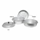 Thunder Group ALST003 11 1/2" Round Chinese Steamer Set, Aluminum thumbnail 3