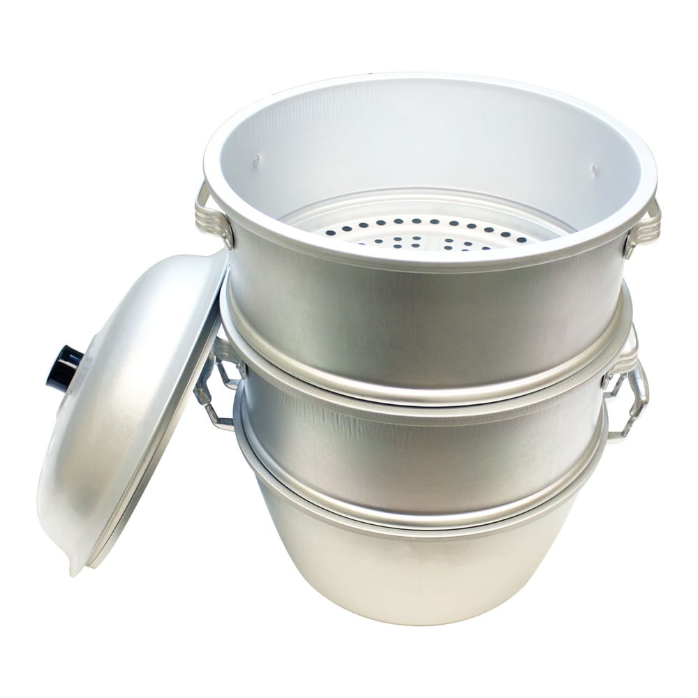 Thunder Group ALST006 13" Round Chinese Steamer Set, Aluminum