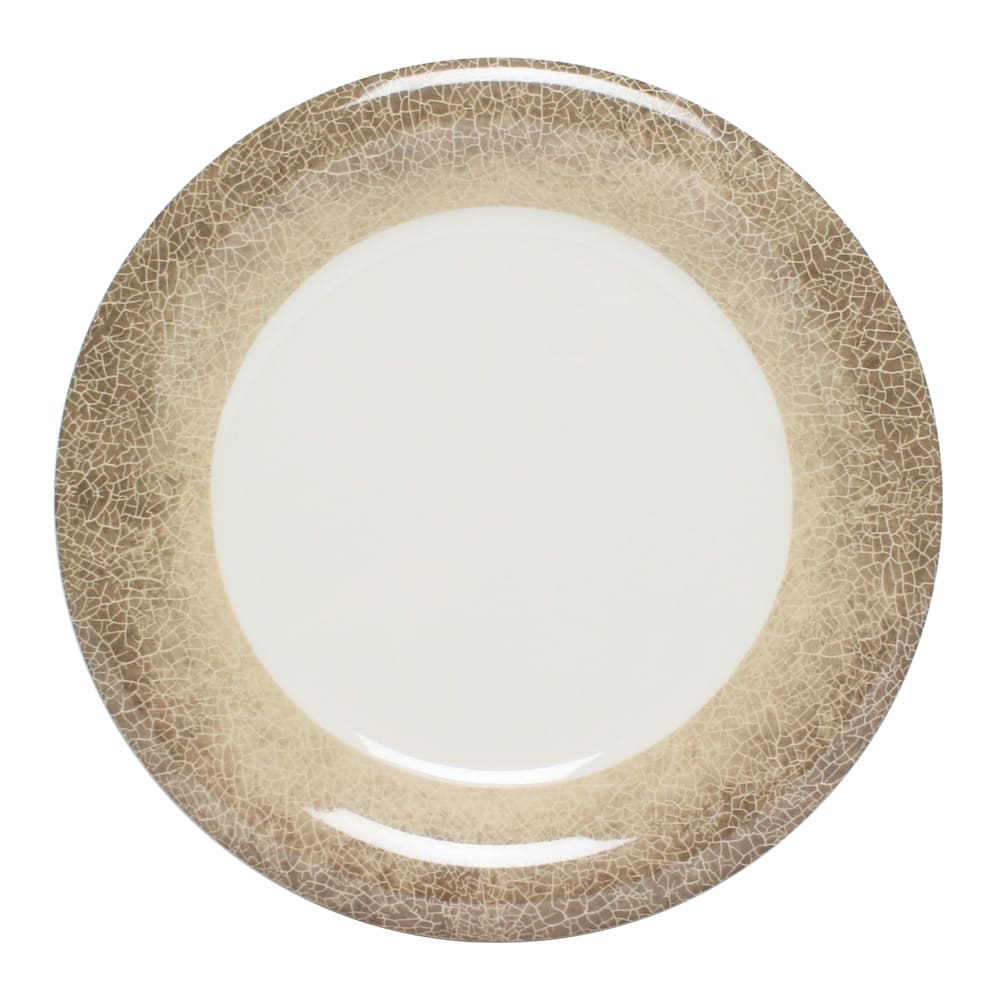 Thunder Group DM006J 6 1/2" Round Melamine Salad Plate, Beige