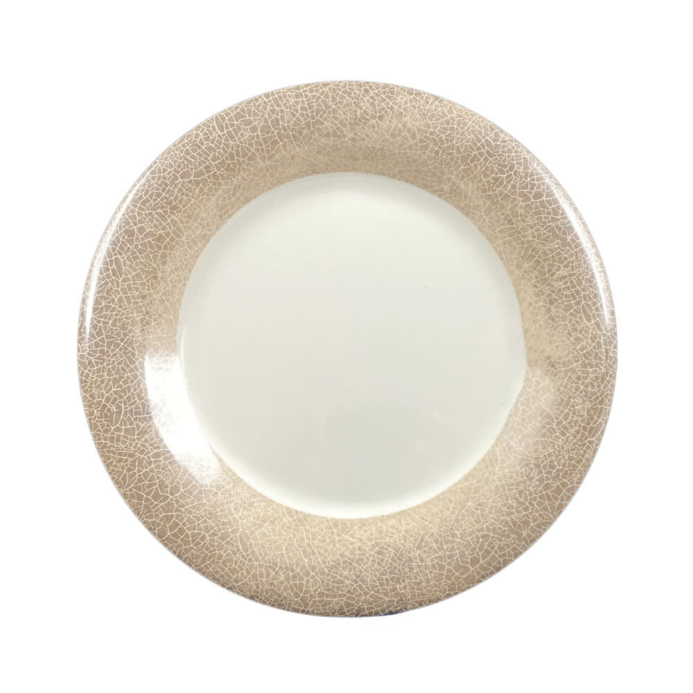 Thunder Group DM007J 7 5/8" Round Melamine Salad Plate, Beige