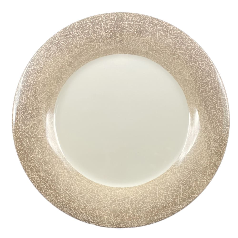 Thunder Group DM010J 10 1/2" Round Melamine Dinner Plate, Beige