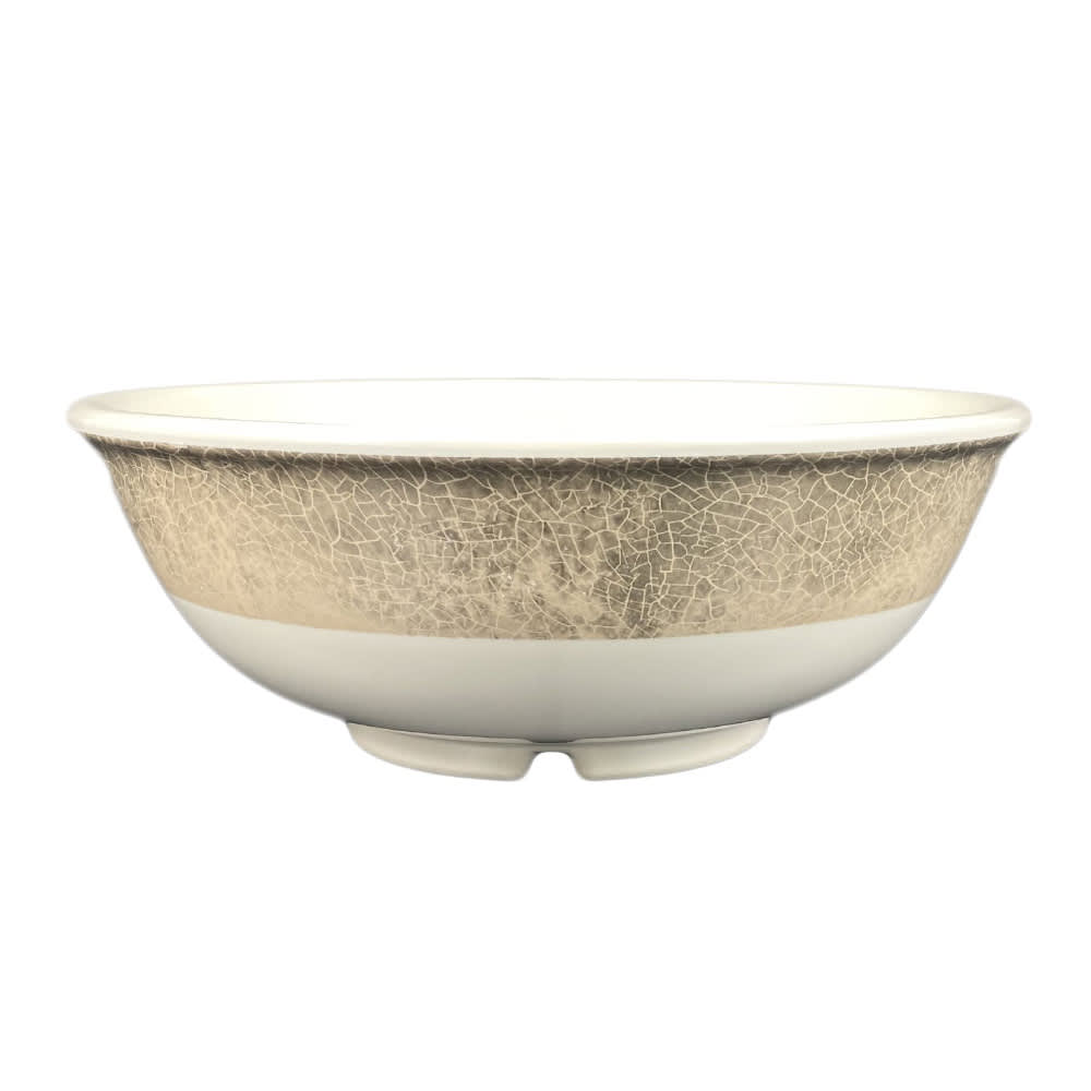 Thunder Group DM5807J 32 oz Round Melamine Salad Bowl, Beige