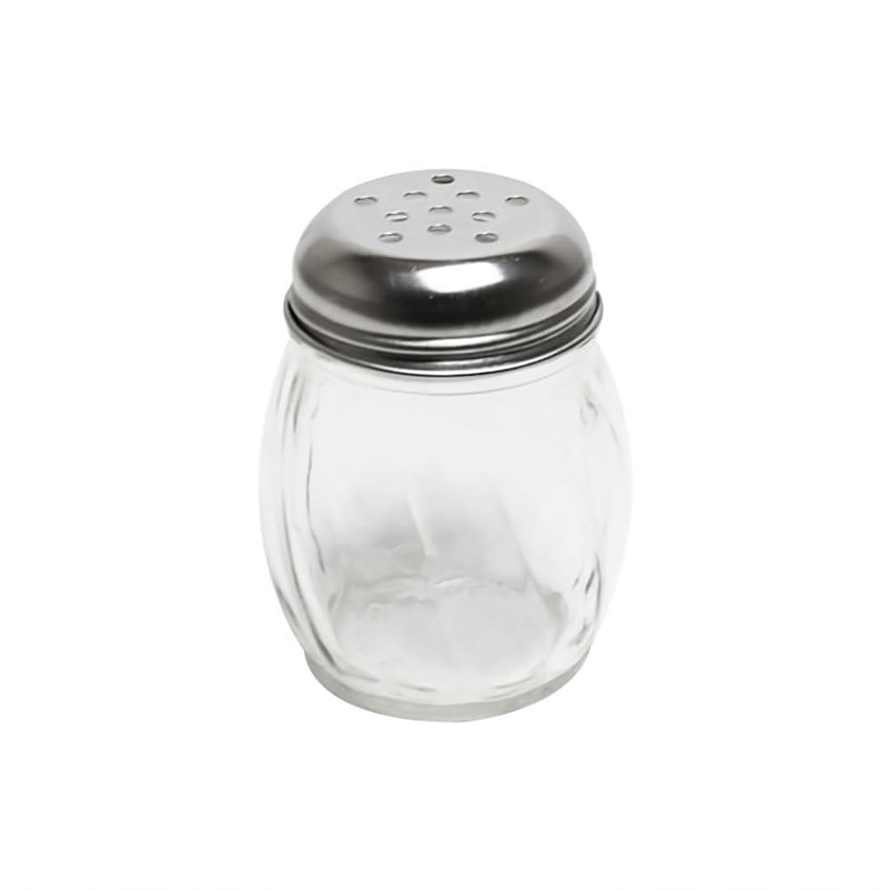 Thunder Group GLTWCS006P 6 oz Cheese Shaker w/ Perforated Top, Glass/Stainless