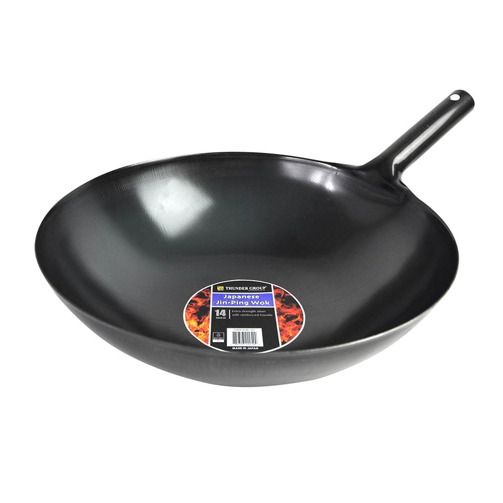 Thunder Group IRJWC301 14" Steel Japanese Jin-Ping Wok