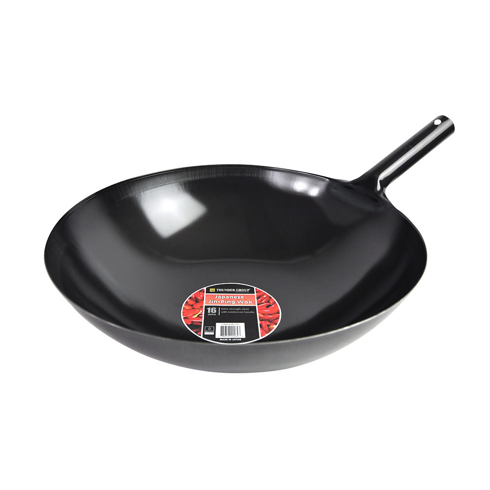 Thunder Group IRJWC302 16" Steel Japanese Jin-Ping Wok