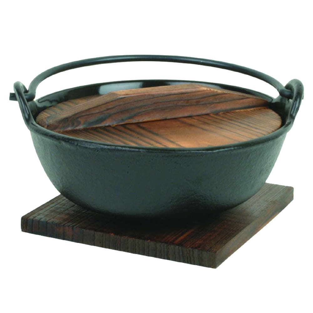Thunder Group IRPA001 24 oz Round Japanese Noodle Bowl w/ Handle, Cast Iron