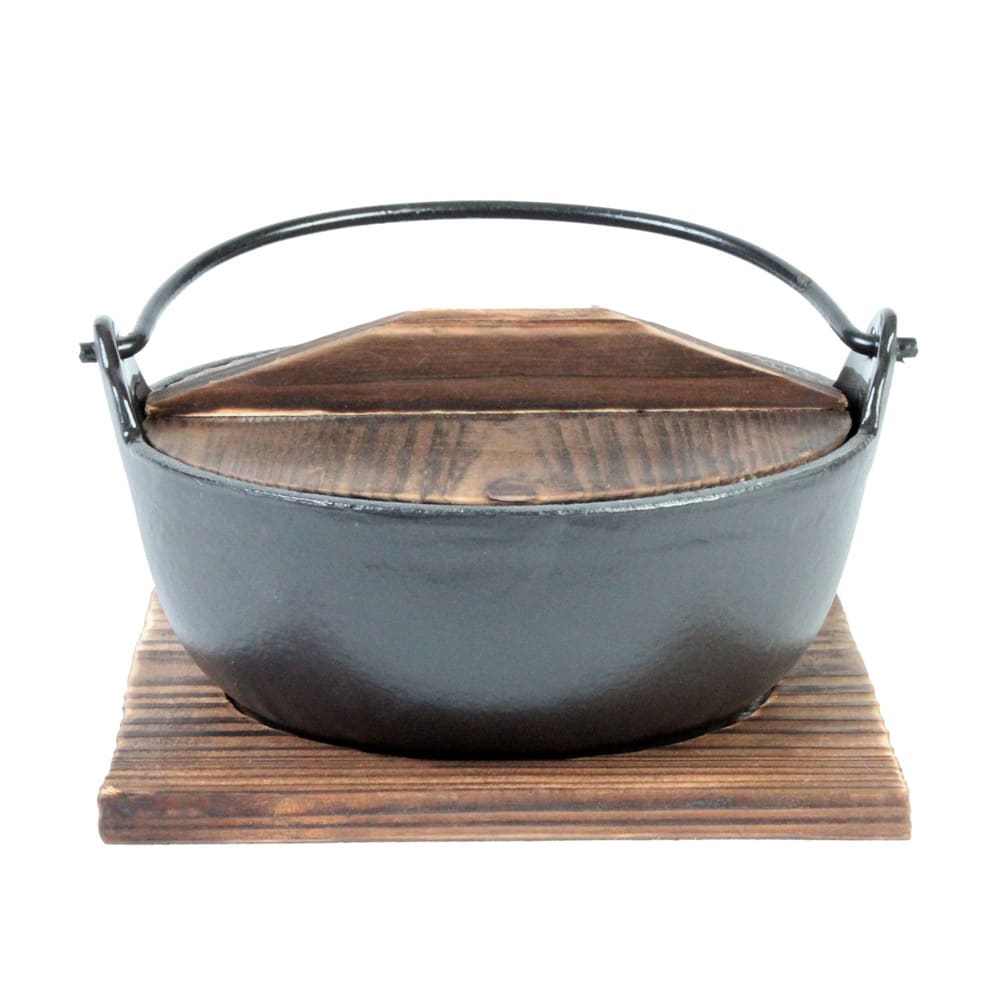 Thunder Group IRPA002 32 oz Round Japanese Noodle Bowl w/ Handle, Cast Iron