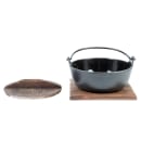 Thunder Group IRPA002 32 oz Round Japanese Noodle Bowl w/ Handle, Cast Iron thumbnail 2