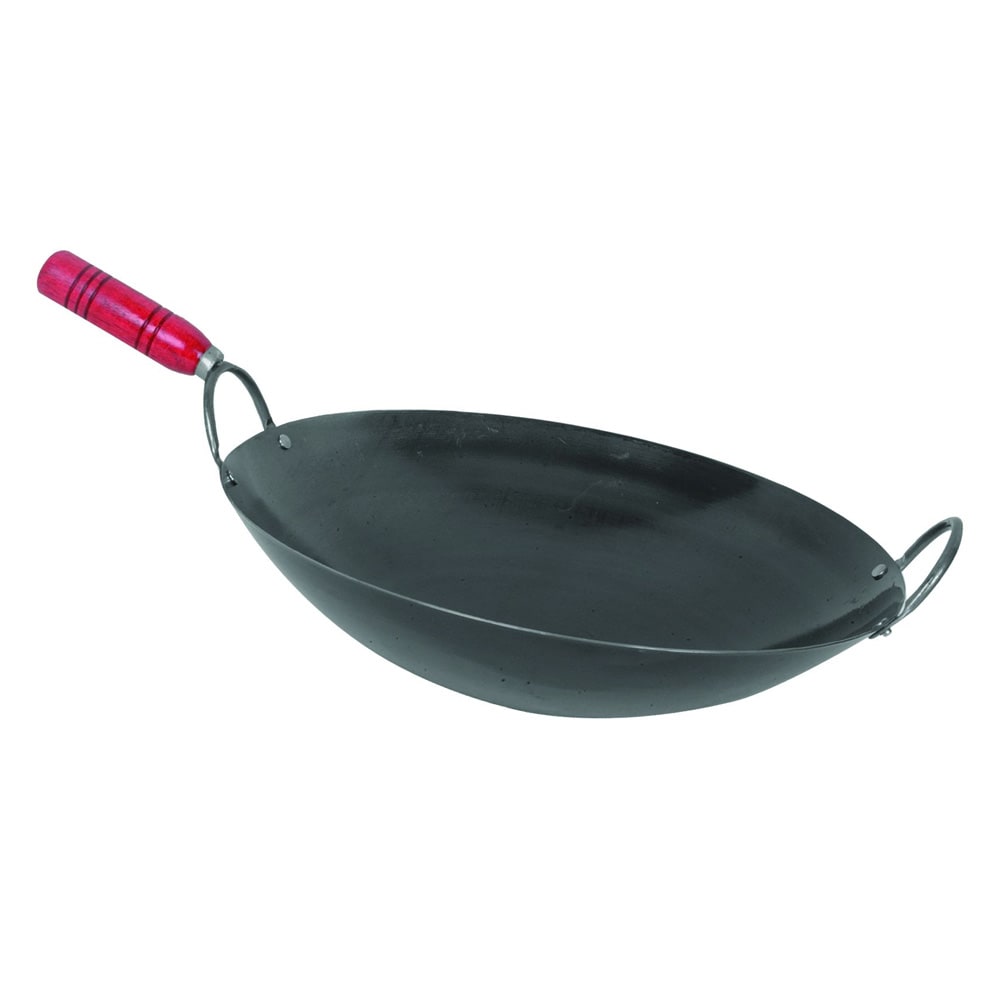 Thunder Group IRWC006 14" Iron Wok - Riveted Handles