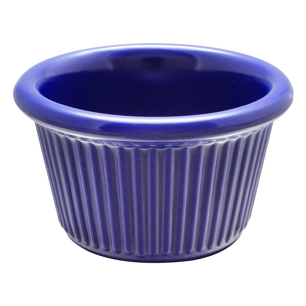 Thunder Group ML507CB1 1 1/2 oz Fluted Melamine Ramekin, Cobalt Blue