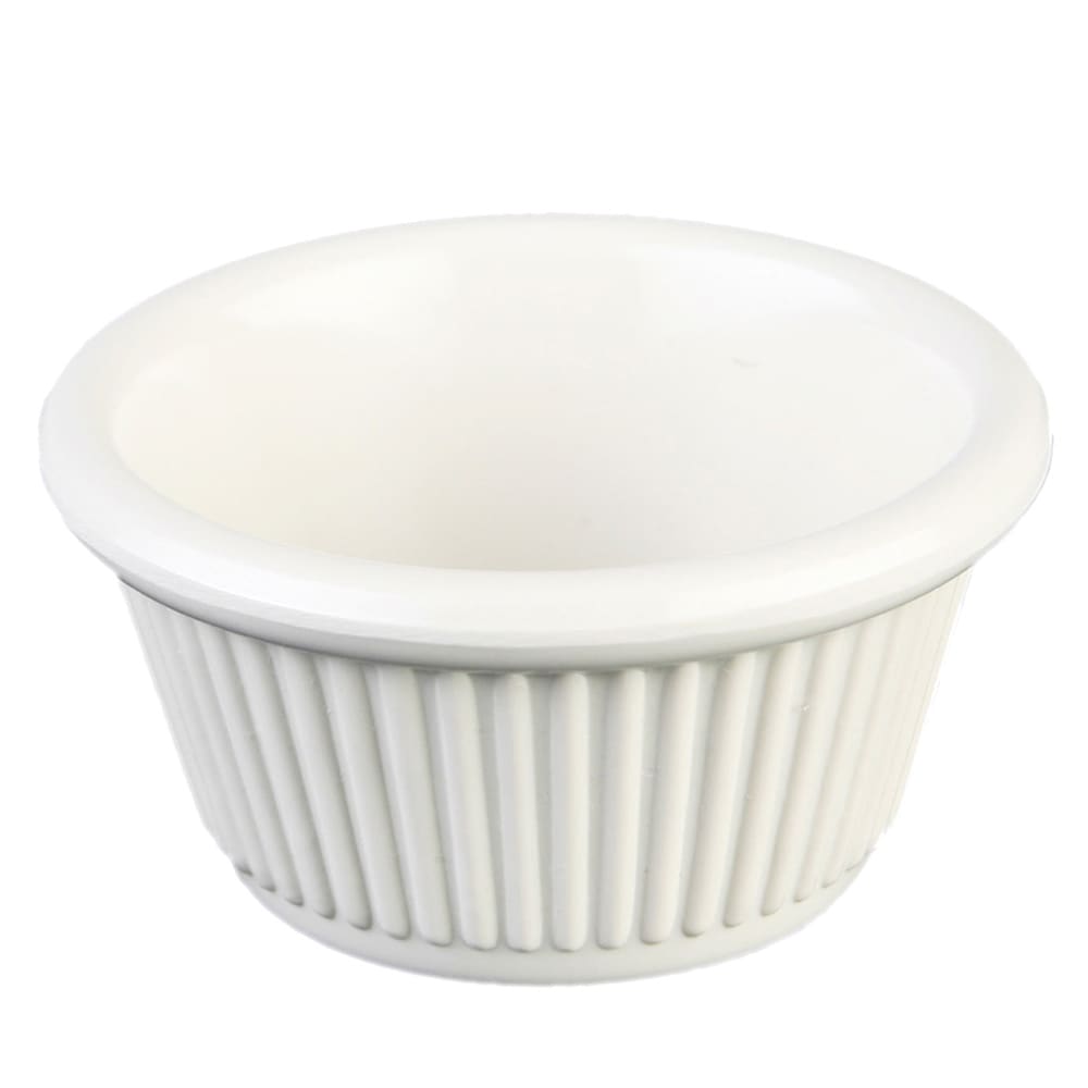 Thunder Group ML509B1 2 oz Fluted Melamine Ramekin, Bone