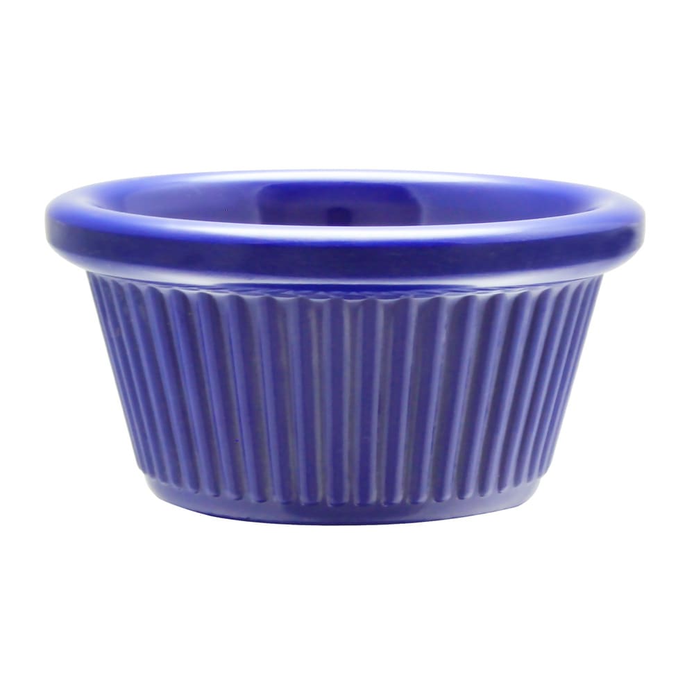 Thunder Group ML509CB1 2 oz Fluted Melamine Ramekin, Cobalt Blue
