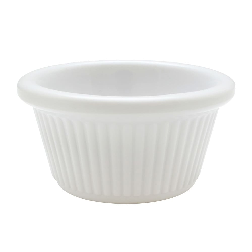 Thunder Group ML509W1 2 oz Fluted Melamine Ramekin, White
