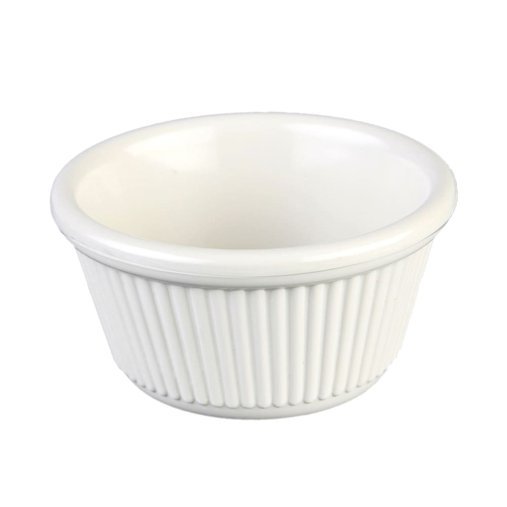 Thunder Group ML532B1 4 oz Fluted Melamine Ramekin, Bone