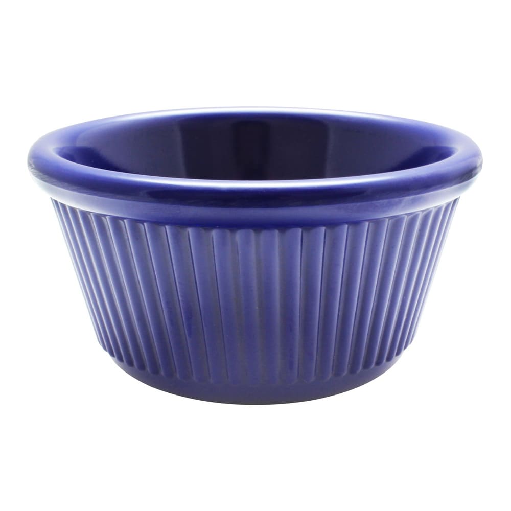 Thunder Group ML532CB1 4 oz Fluted Melamine Ramekin, Cobalt Blue