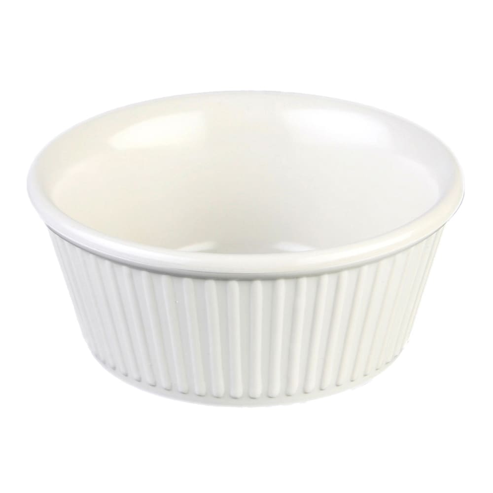 Thunder Group ML533B1 3 1/2 oz Fluted Melamine Ramekin, Bone