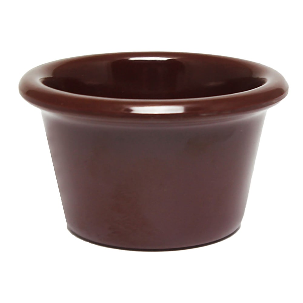 Thunder Group ML534C1 1 1/2 oz Smooth Melamine Ramekin, Chocolate