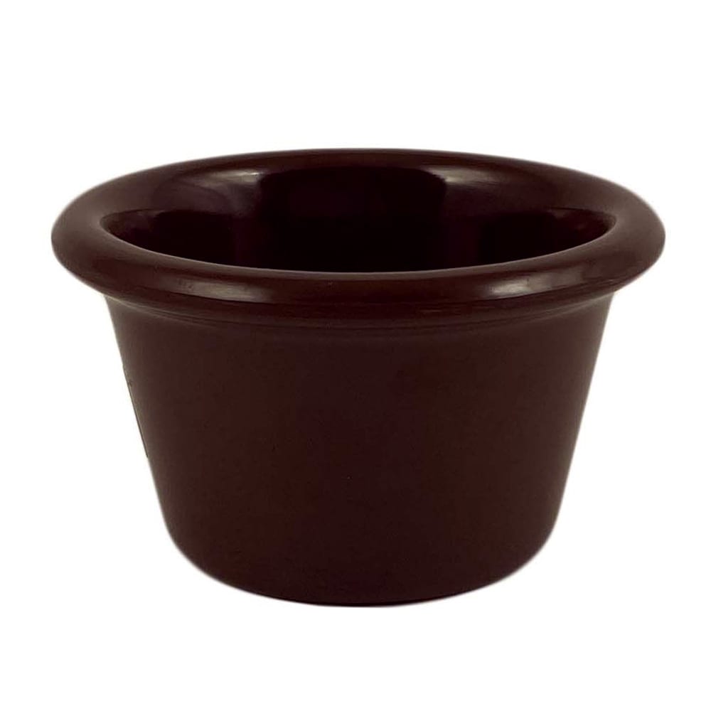 Thunder Group ML535C1 1 3/4 oz Smooth Melamine Ramekin, Chocolate