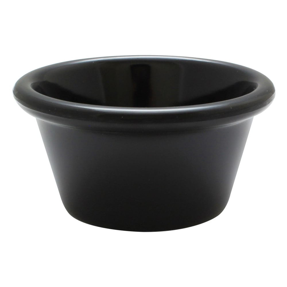 Thunder Group ML536BL1 2 1/2 oz Smooth Melamine Ramekin, Black