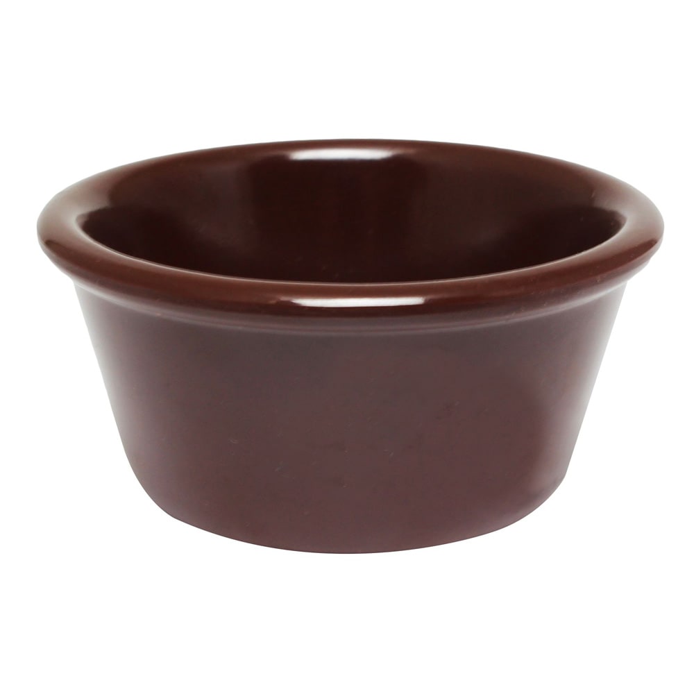 Thunder Group ML536C1 2 1/2 oz Smooth Melamine Ramekin, Chocolate