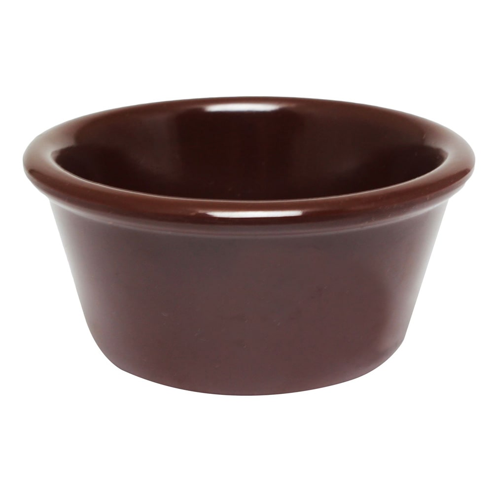 Thunder Group ML537C1 3 oz Smooth Melamine Ramekin, Chocolate