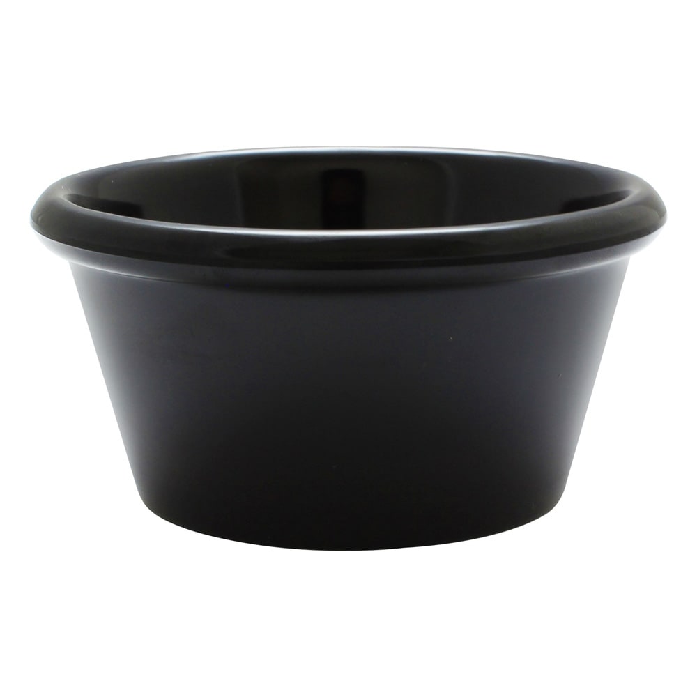 Thunder Group ML539BL1 6 oz Smooth Melamine Ramekin, Black