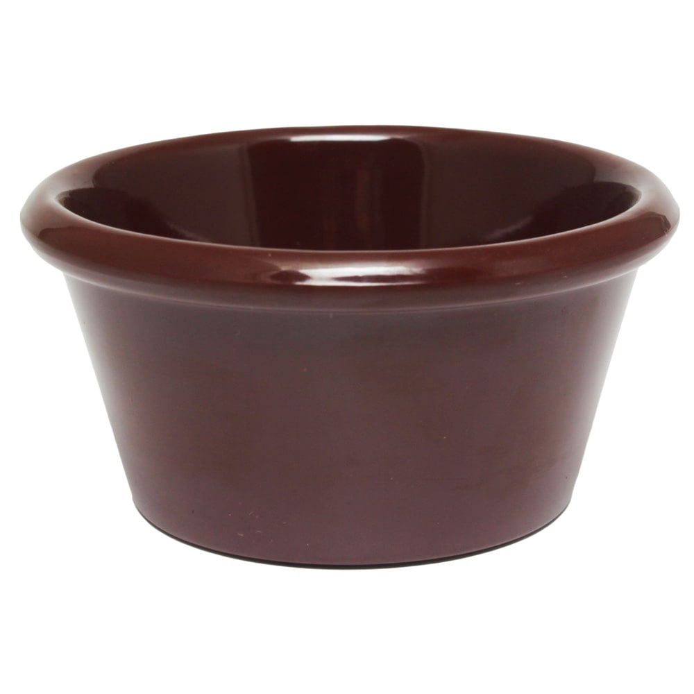 Thunder Group ML539C1 6 oz Smooth Melamine Ramekin, Chocolate