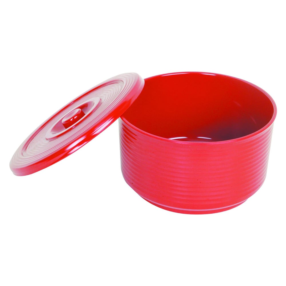 Thunder Group P-222 72 oz Rice Bowl w/ Cover - Plastic, Red