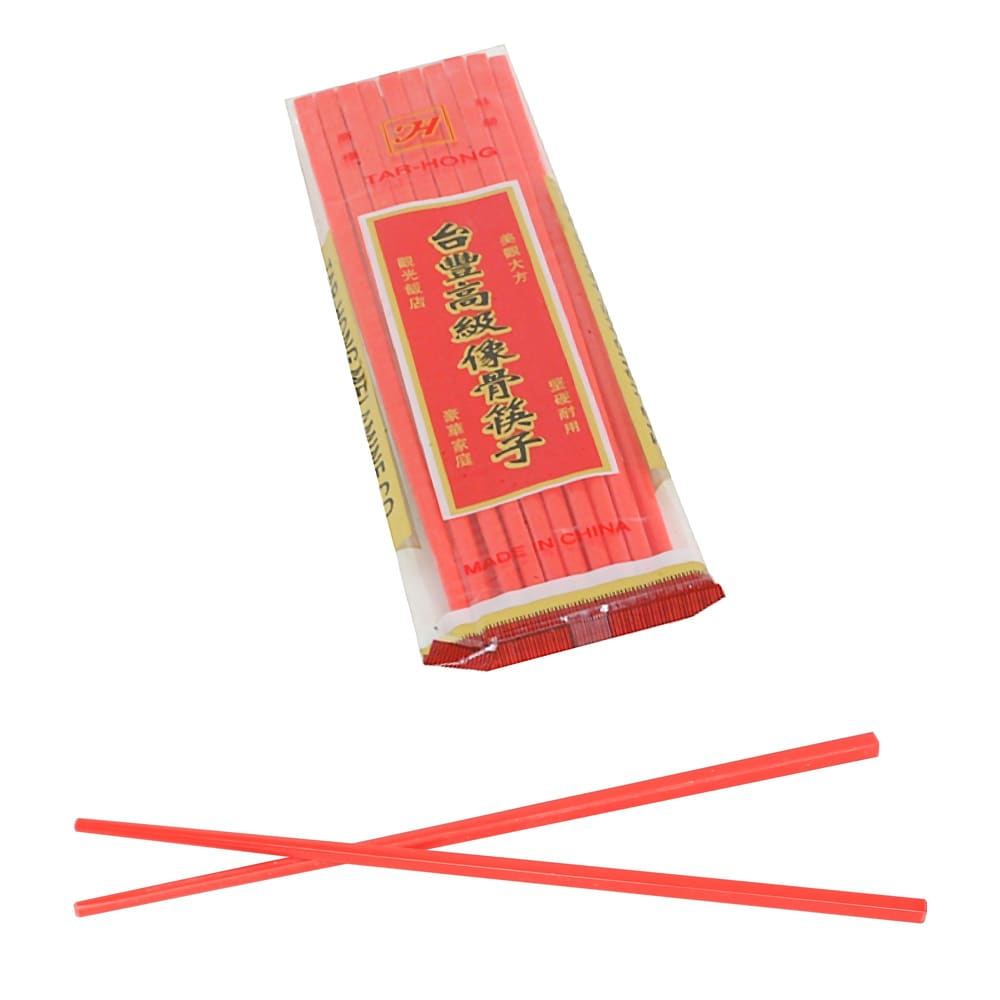 Thunder Group PLCS003 10 3/4" Chopstick Pairs - Plastic, Red