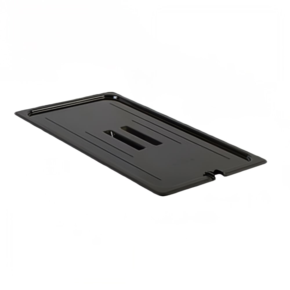 Thunder Group PLPA7000CSBK Full Size Slotted Food Pan Cover - Polycarbonate, Black