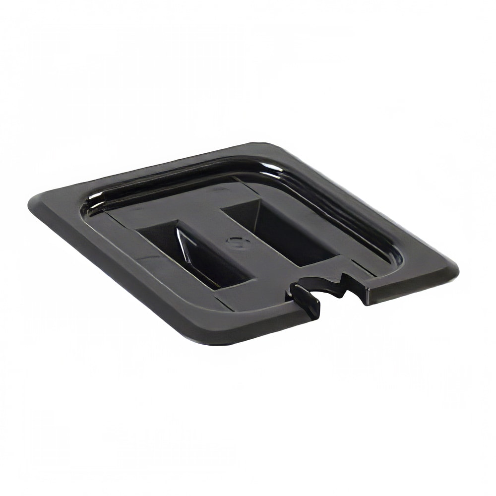 Thunder Group PLPA7160CSBK Sixth Size Slotted Food Pan Cover - Polycarbonate, Black