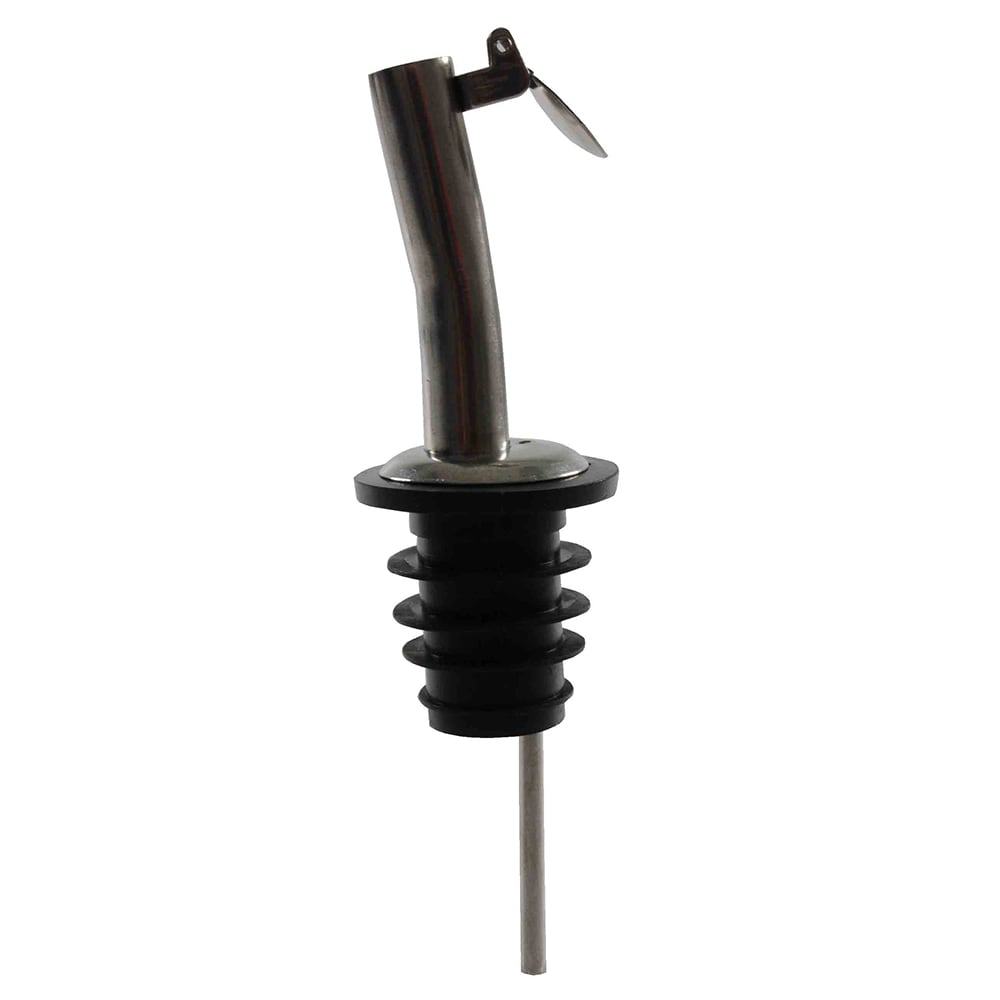 Thunder Group PLPR502S Jet Fast Flow Liquor Pourer w/ Flip Cap, Stainless Steel