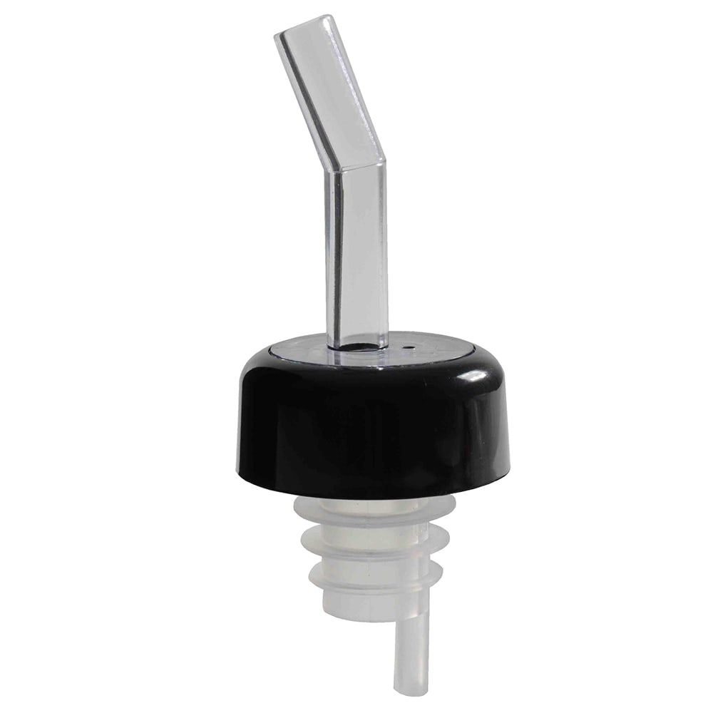 Thunder Group PLPR700CL Free Flow Liquor Pourer w/ Black Collar, Clear Spout