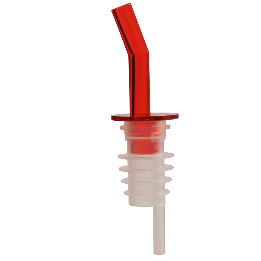 Thunder Group PLPR800RD Free Flow Liquor Pourer w/ No Collar, Red Spout