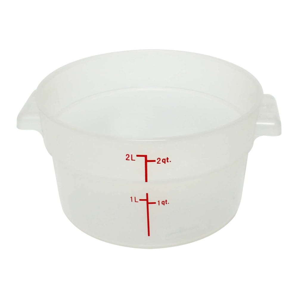 Thunder Group PLRFT302TL 2 qt Round Food Storage Container - Polypropylene, Translucent