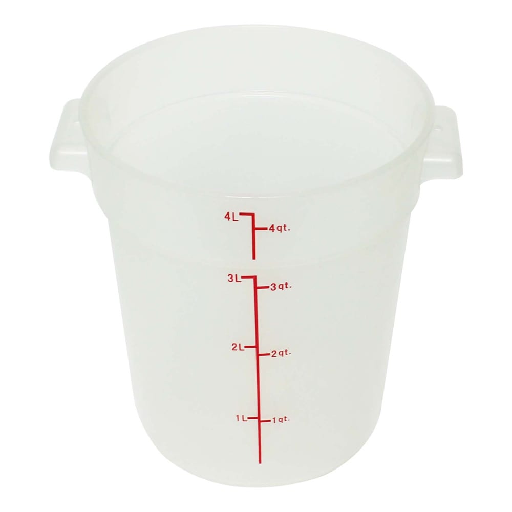 Thunder Group PLRFT304TL 4 qt Round Food Storage Container - Polypropylene, Translucent