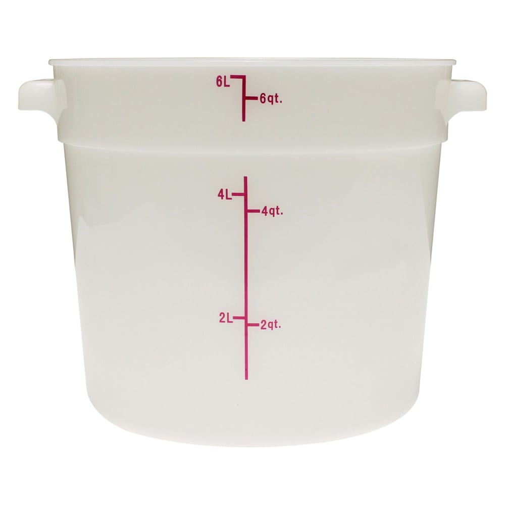 Thunder Group PLRFT306PP 6 qt Round Food Storage Container - Polypropylene, White