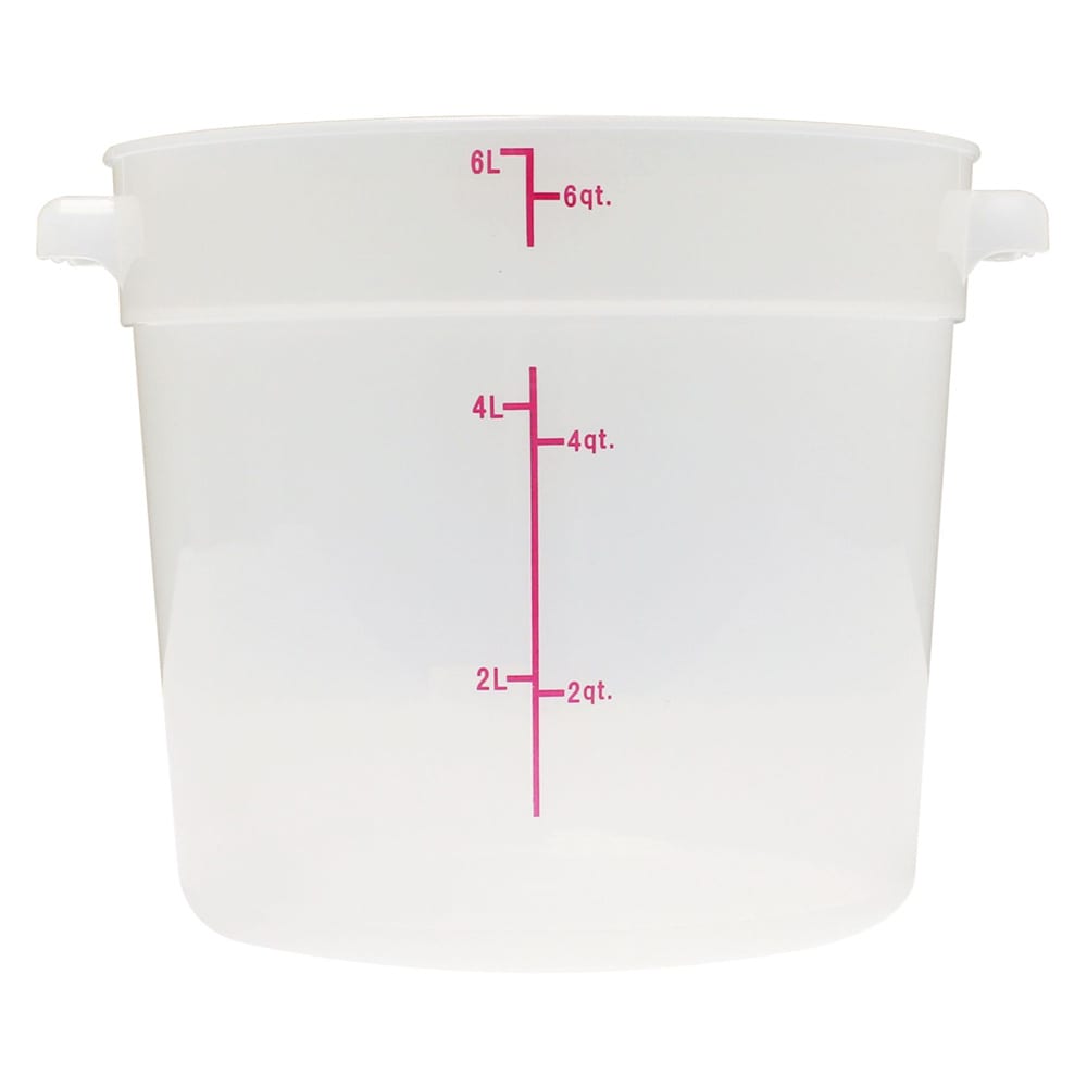 Thunder Group PLRFT306TL 6 qt Round Food Storage Container - Polypropylene, Translucent