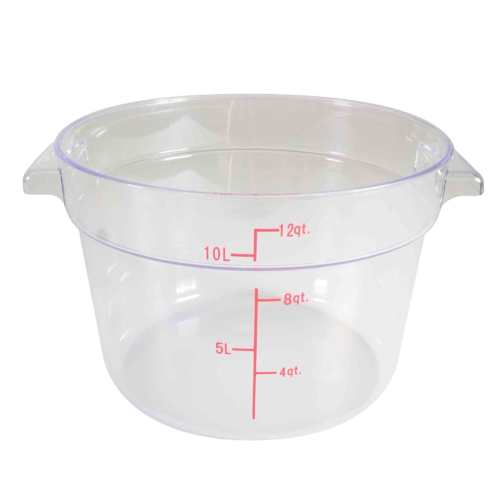 Thunder Group PLRFT312PC 12 qt Round Food Storage Container - Polycarbonate, Clear
