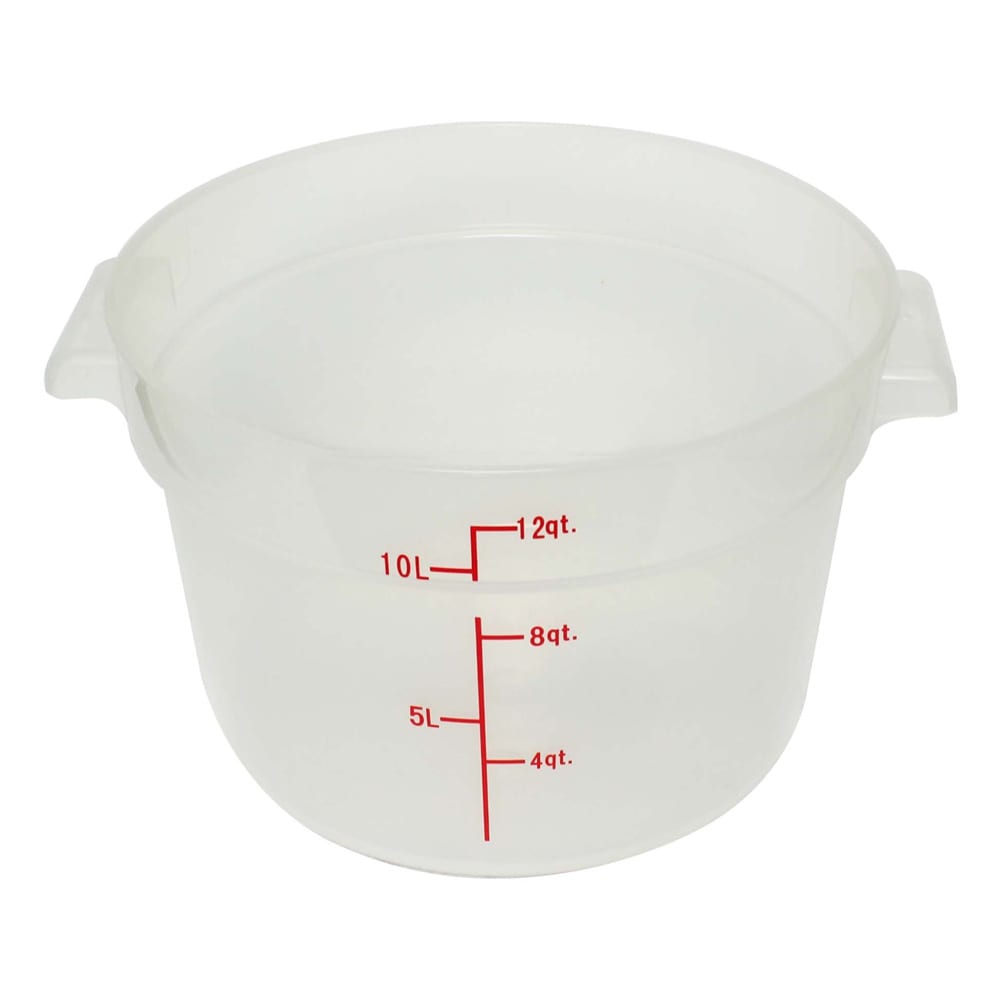 Thunder Group PLRFT312TL 12 qt Round Food Storage Container - Polypropylene, Translucent