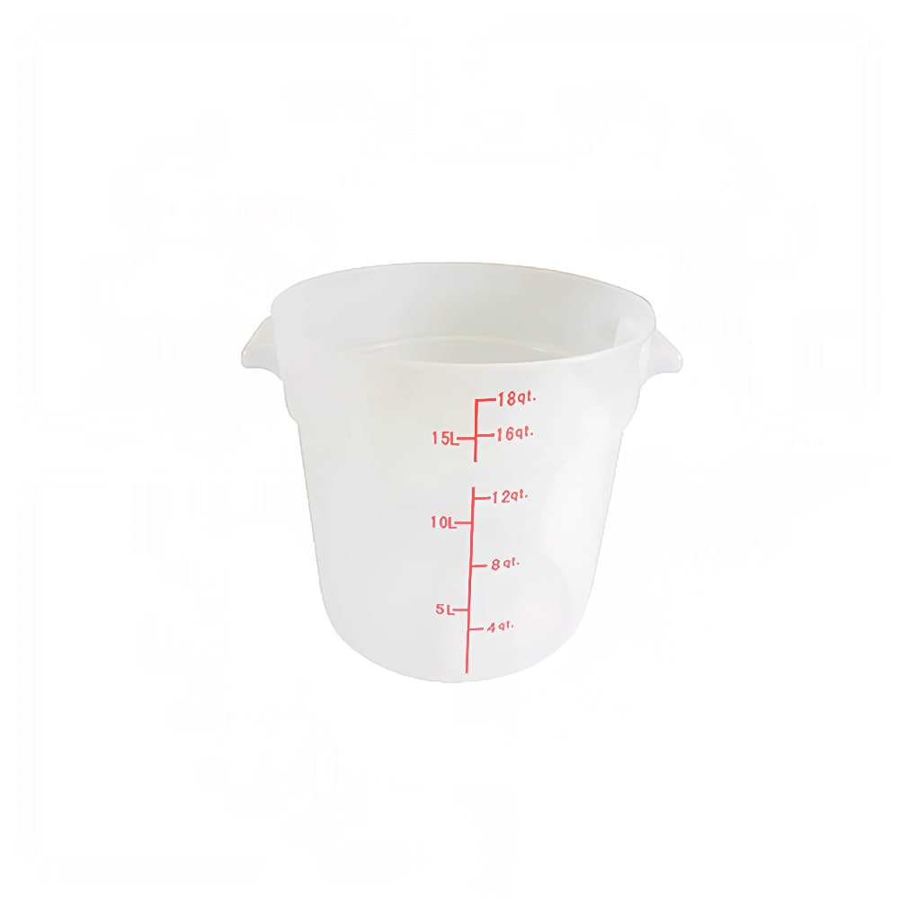 Thunder Group PLRFT318TL 18 qt Round Food Storage Container - Polypropylene, Translucent