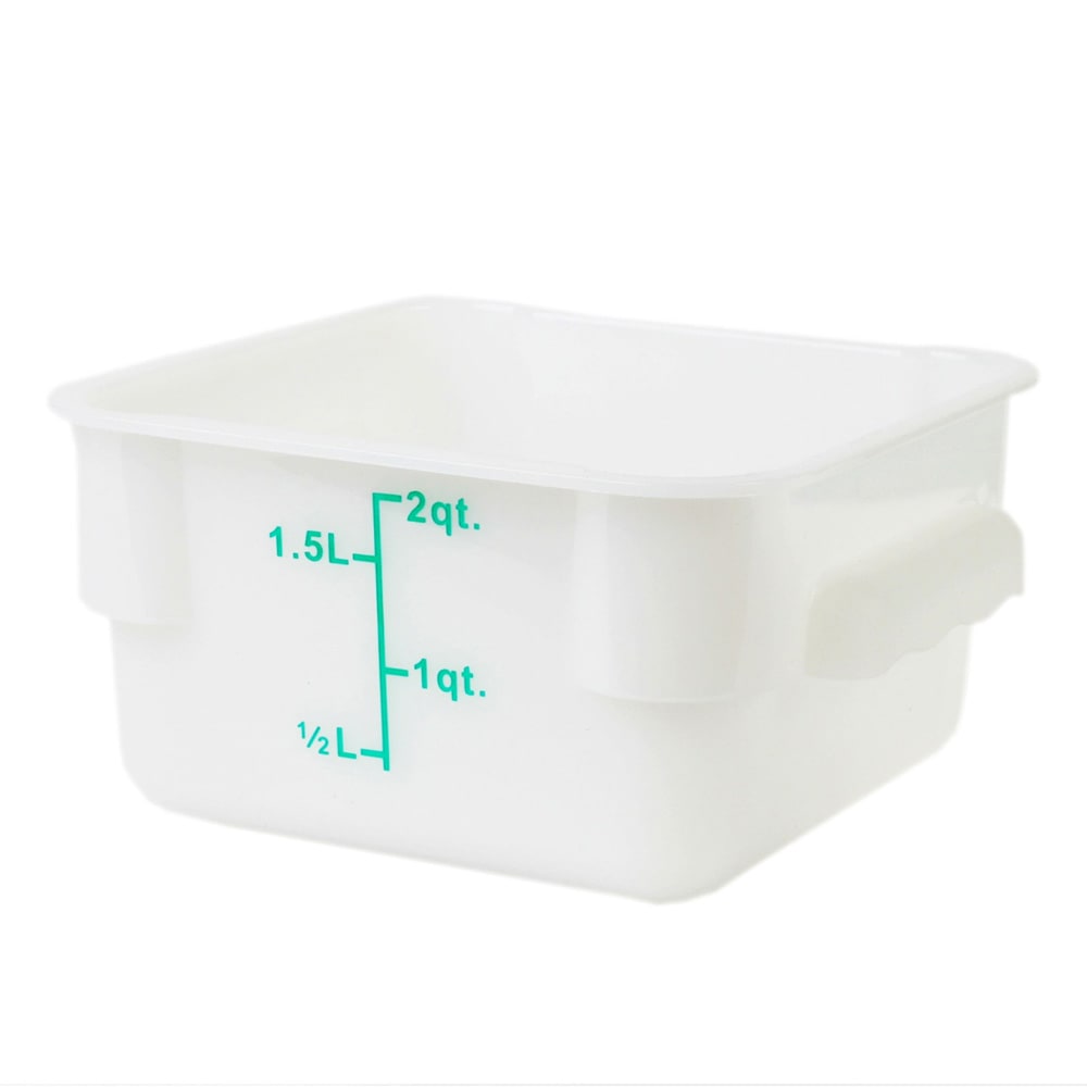 Thunder Group PLSFT002PP 2 qt Square Food Storage Container - Polypropylene, White