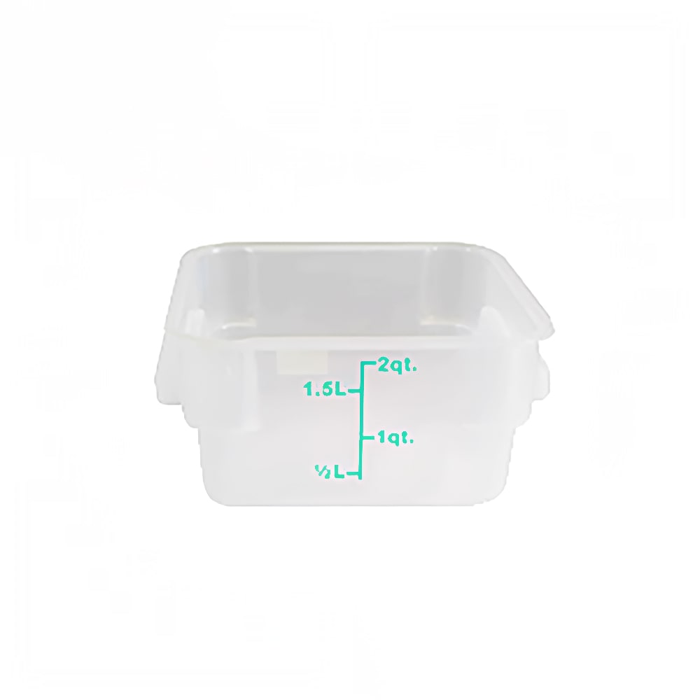 Thunder Group PLSFT002TL 2 qt Square Food Storage Container - Polypropylene, Translucent