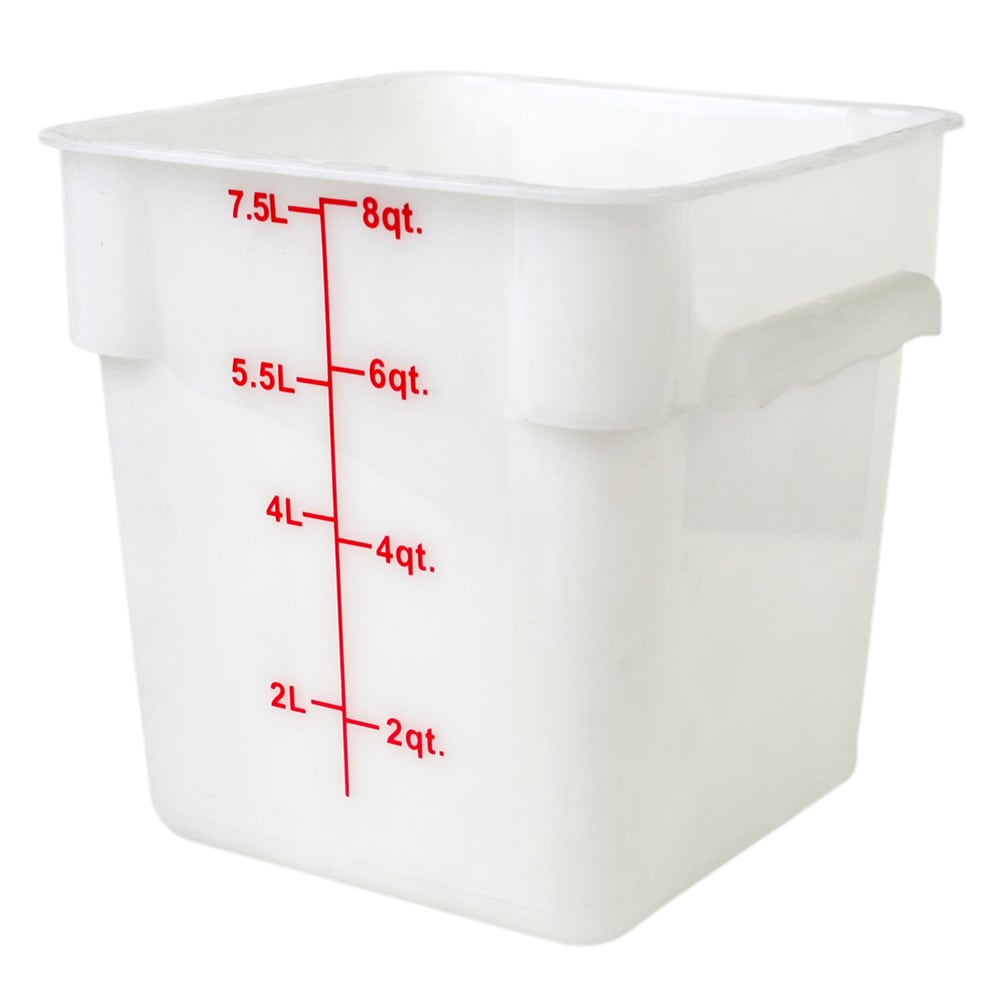 Thunder Group PLSFT008PP 8 qt Square Food Storage Container - White