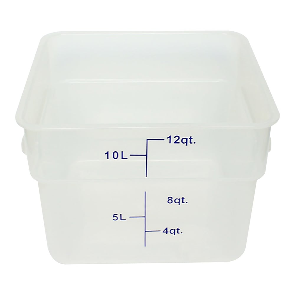 Thunder Group PLSFT012TL 12 qt Square Food Storage Container - Polypropylene, Translucent