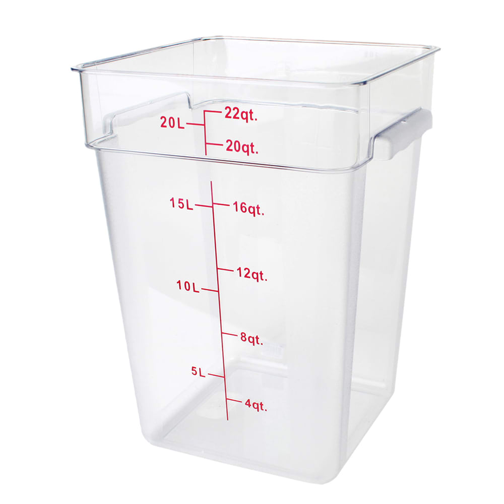 Thunder Group PLSFT022PC 22 qt Square Food Storage Container - Clear