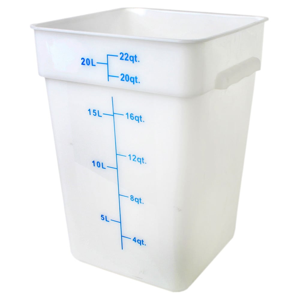 Thunder Group PLSFT022PP 22 qt Square Food Storage Container - White