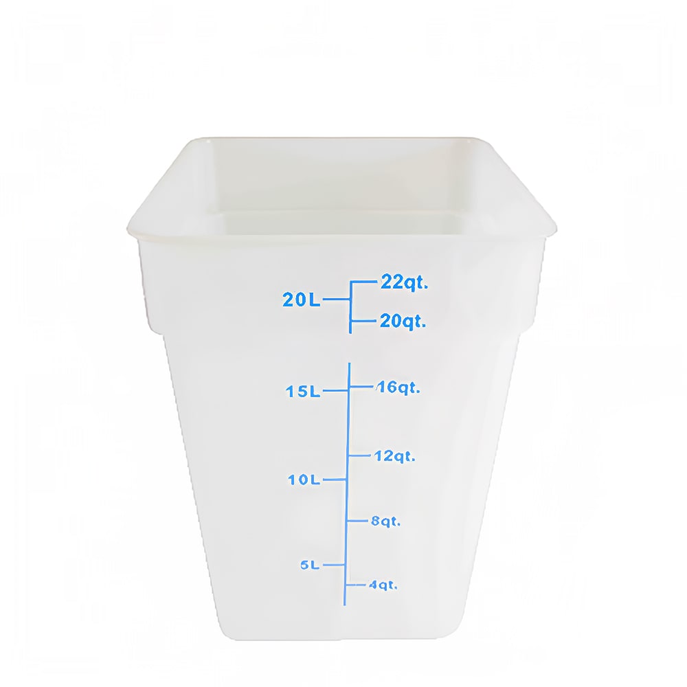 Thunder Group PLSFT022TL 22 qt Square Food Storage Container - Polypropylene, Translucent